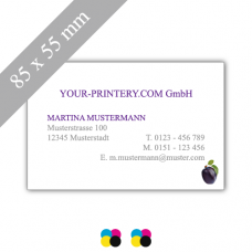 Visitenkarte | 300g Naturpapier creme | 85x55mm | 4/4-farbig